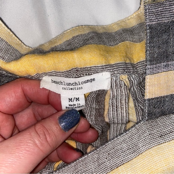 beachlunchlounge Striped Yellow and Gray Top - Picture 5 of 7